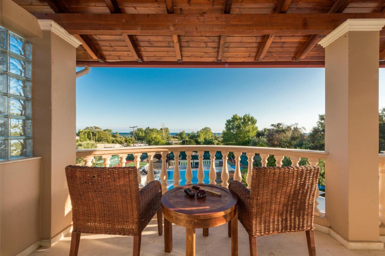 Villa Maxim With Private Pool & Tennis Court Halikounas Ngoại thất bức ảnh