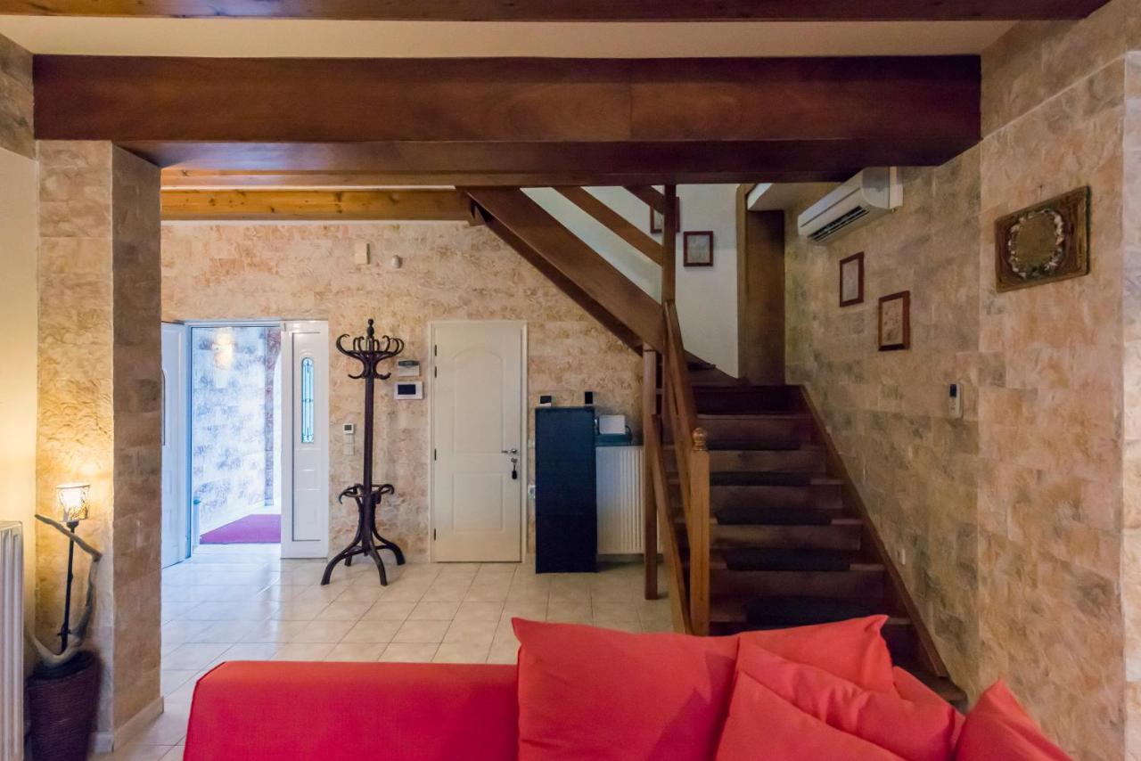 Villa Maxim With Private Pool & Tennis Court Halikounas Ngoại thất bức ảnh