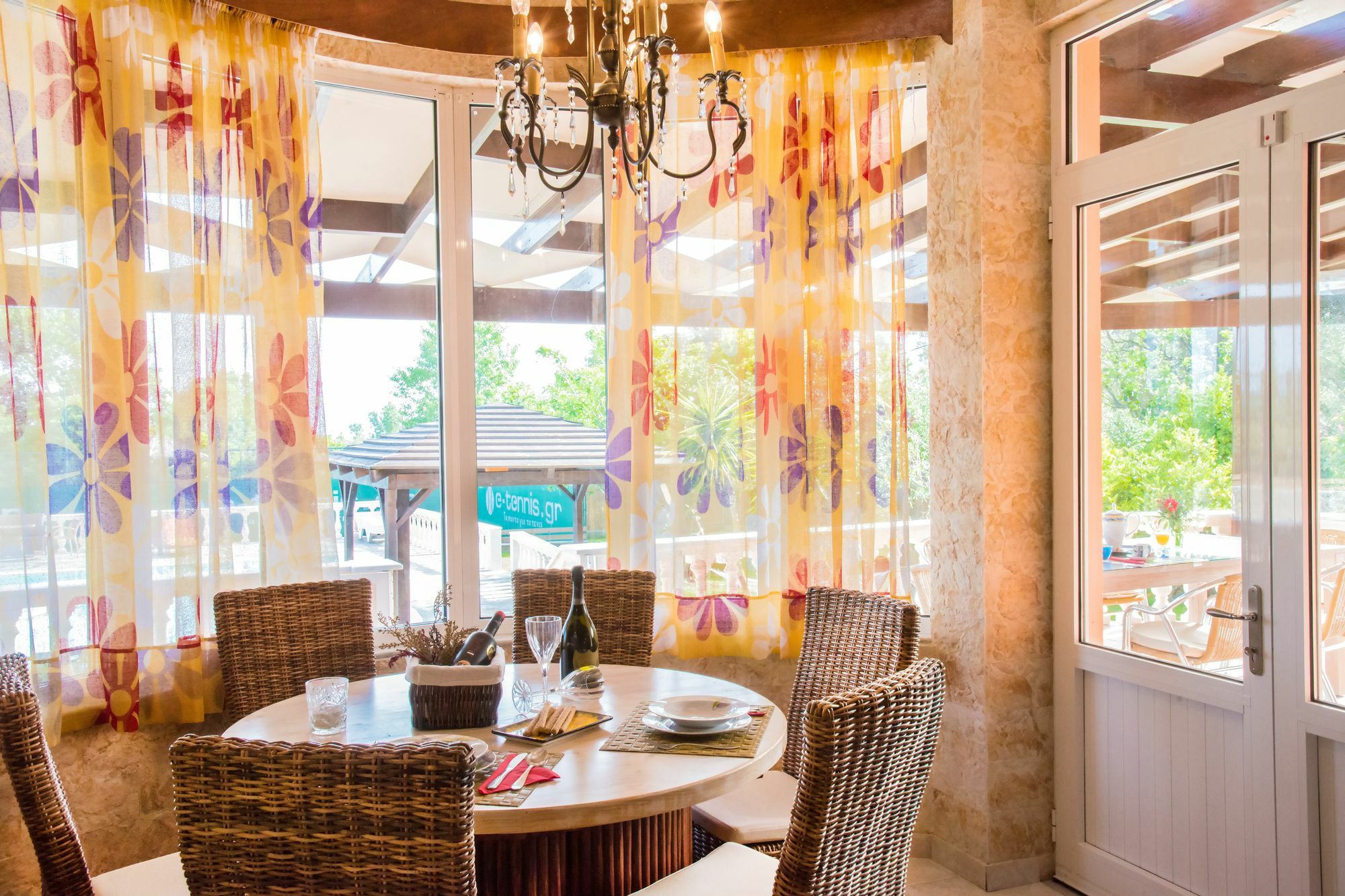 Villa Maxim With Private Pool & Tennis Court Halikounas Ngoại thất bức ảnh