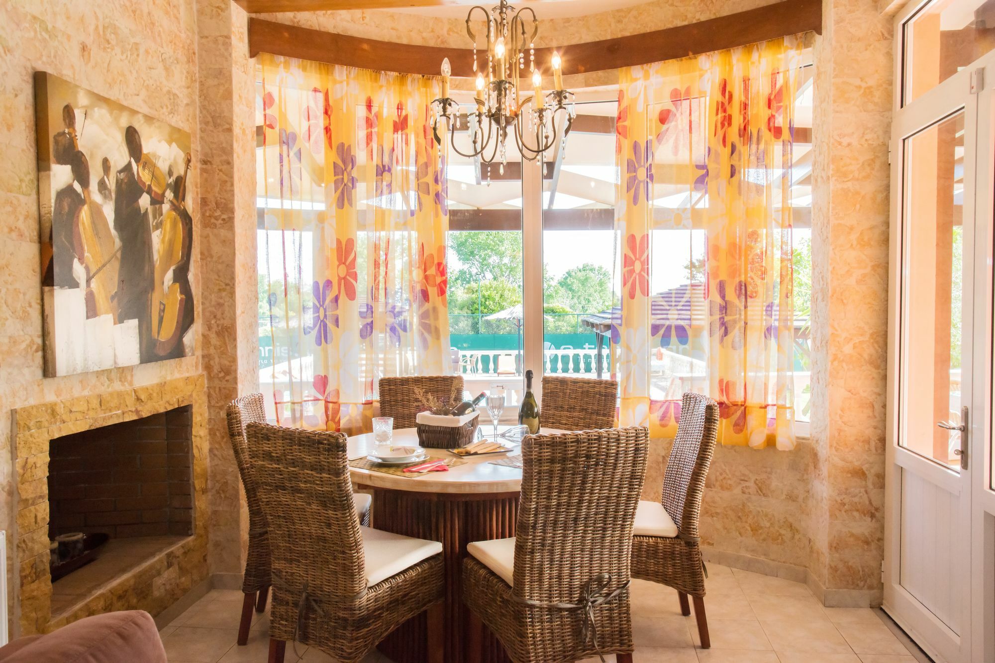 Villa Maxim With Private Pool & Tennis Court Halikounas Ngoại thất bức ảnh