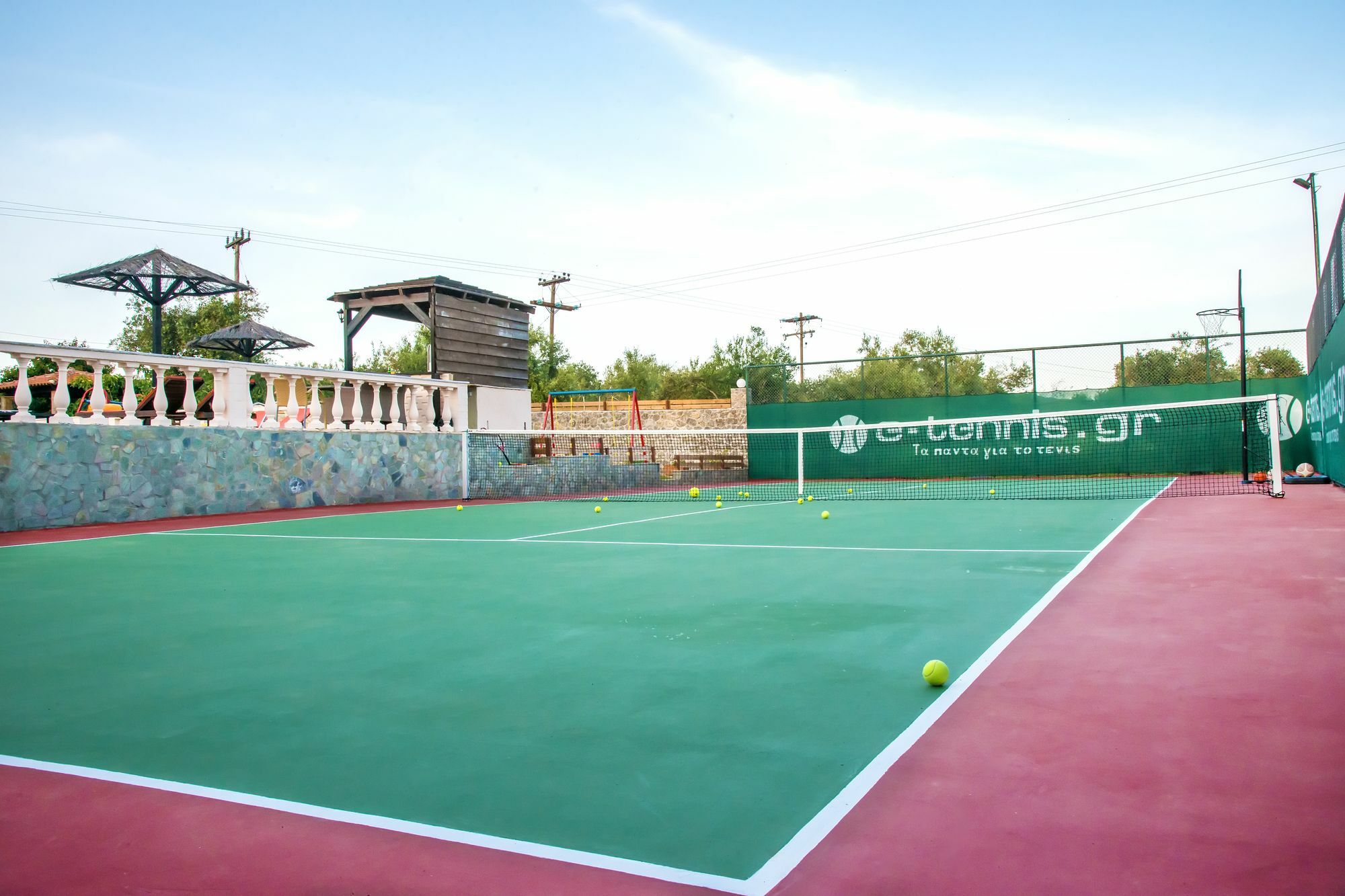 Villa Maxim With Private Pool & Tennis Court Halikounas Ngoại thất bức ảnh